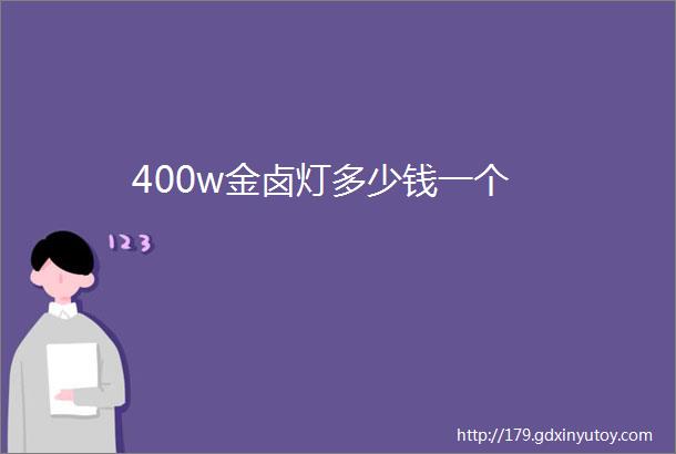 400w金卤灯多少钱一个